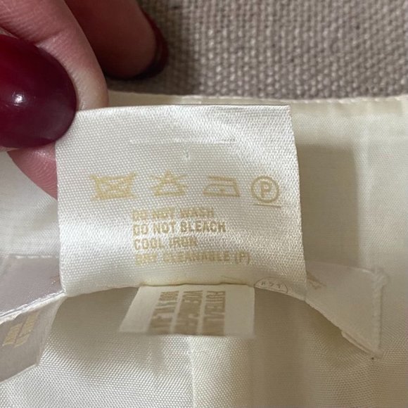 Vintage Escada by Margaretha Ley damask Tuxedo Vest Ivory size 38EU 6-8 US - Picture 10 of 12